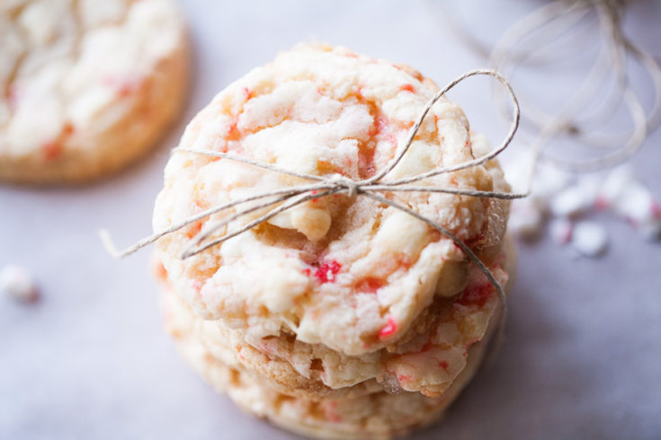 White Chocolate Candy Cane Cookies