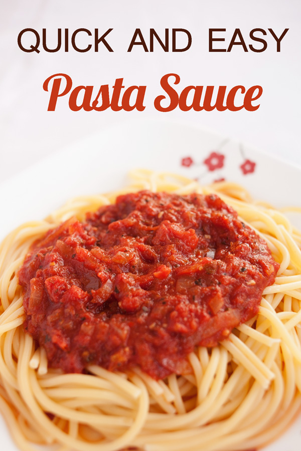 Quick and Easy Pasta Sauce, you must try this delicious recipe for red sauce that can be whipped up in a half an hour or less!