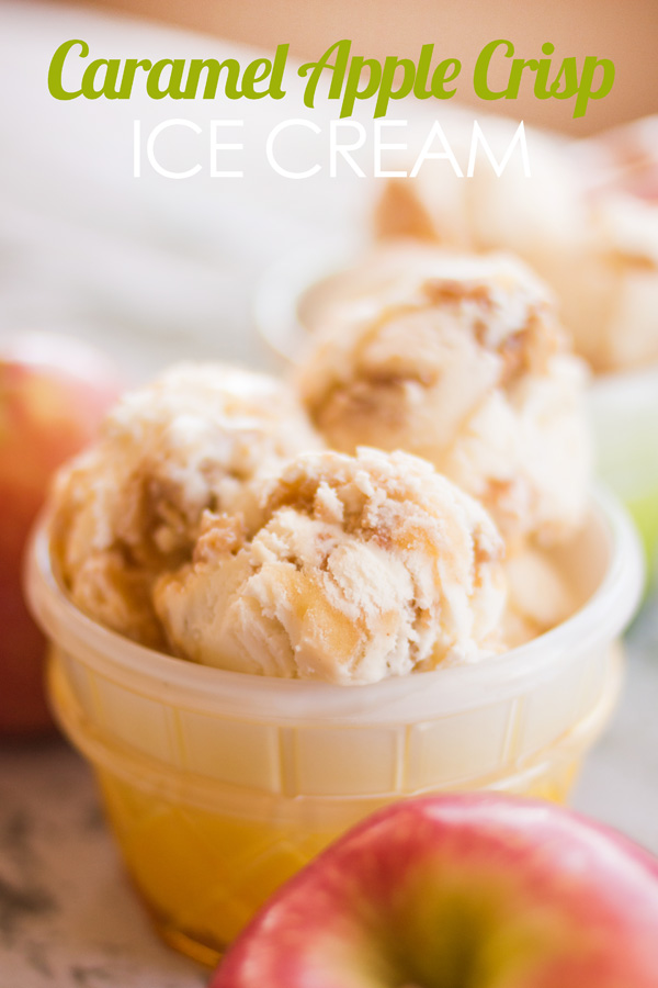 What's better than caramel apples and apple crisp? How about Caramel Apple Crisp Ice Cream! It's the perfect dessert for fall. Whip some up today!