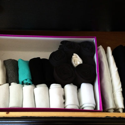 Does your sock drawer look like a disaster? Organize it the KonMari way and never have to hunt for a matching pair again!