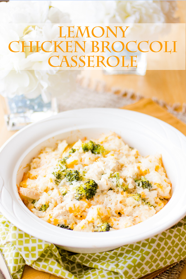 Classic Chicken Broccoli Casserole with a lemony twist! This will become a family favorite for sure! Try it tonight!