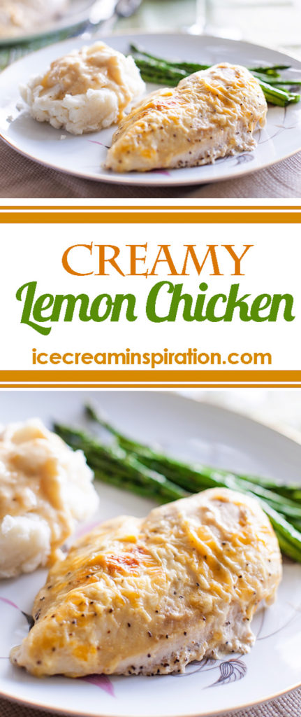 Creamy Lemon Chicken by Ice Cream Inspiration. Amazingly delicious, and my most requested recipe!
