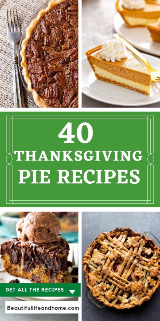 Get 40 of the best Thanksgiving Pie Recipes right here!