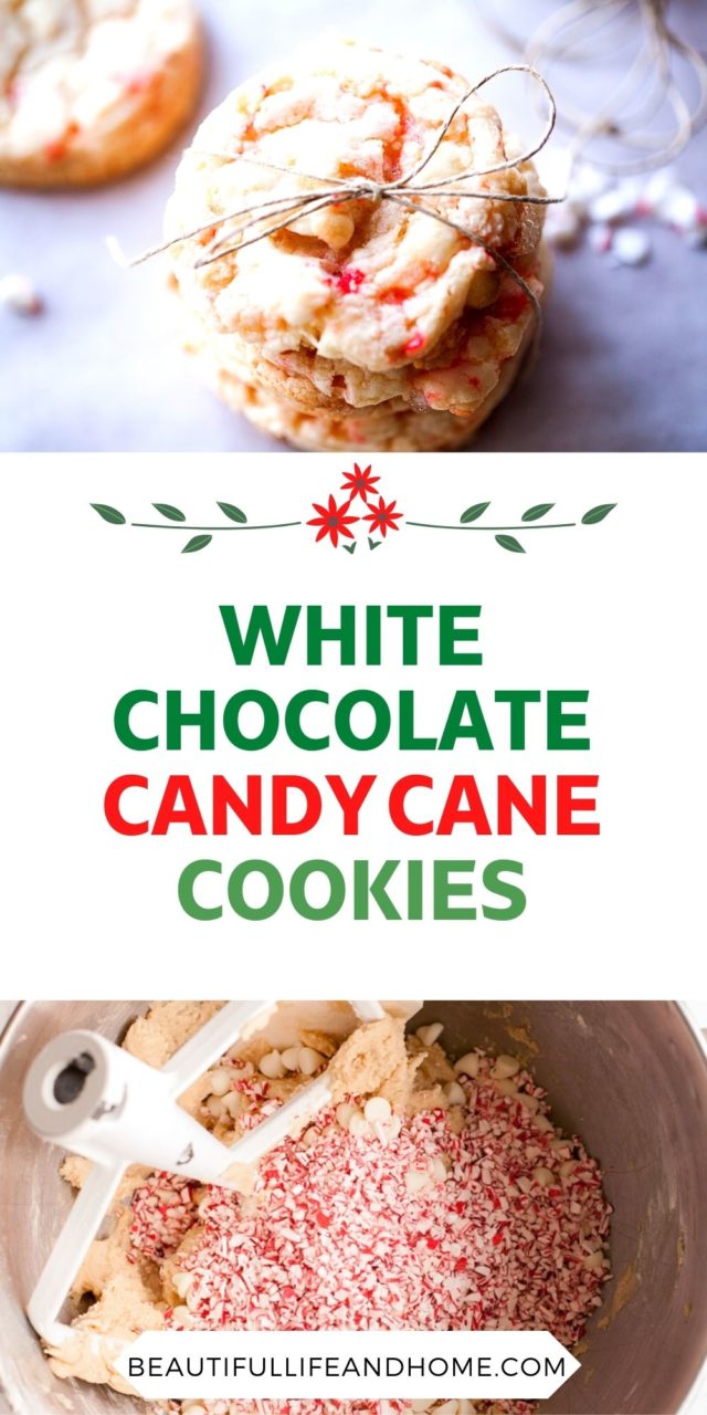 White Chocolate Candy Cane Cookies - Beautiful Life and Home