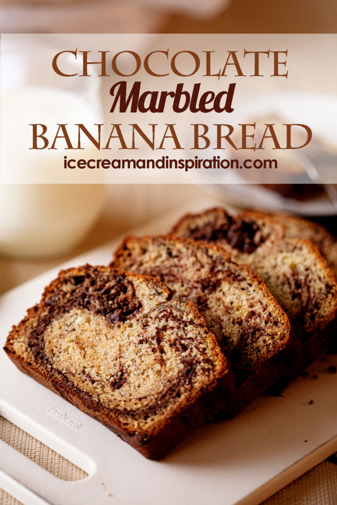 This Chocolate Marbled Banana Bread is classic banana bread with a delicious twist! Chocolate Banana Bread