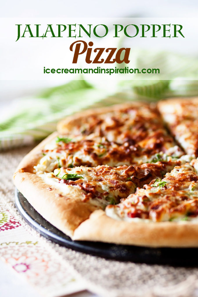 If you love pizza and you love jalapenos, then this Jalapeno Popper Pizza is the perfect pizza for you! It's great as a main dish or an appetizer. How can you go wrong with jalapenos, bacon, onions and cheese? Jalapeno pizza. Pizza dough recipe. Pizza recipe.