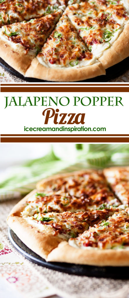 If you love pizza and you love jalapenos, then this Jalapeno Popper Pizza is the perfect pizza for you! Topped with jalapenos, bacon, onions and cheese, it's an amazing appetizer or dinner! Perfect pizza dough, jalapeno pizza, pizza recipe