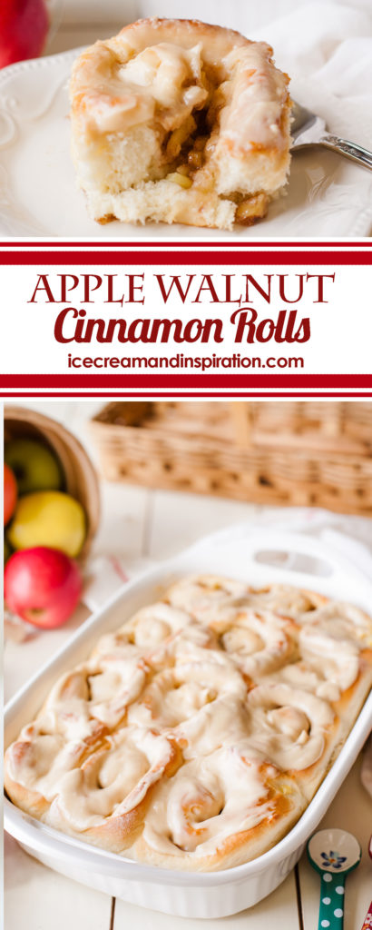 Want apple pie and cinnamon rolls all together? These Apple Walnut Cinnamon Rolls are the perfect blend of these classic fall flavors!