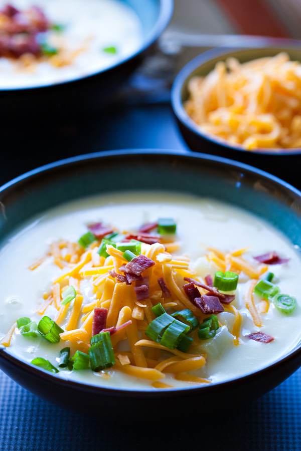 Loaded Creamy Potato Soup by Ice Cream and Inspiration