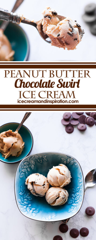 Super smooth and creamy Peanut Butter Chocolate Swirl Ice Cream is a peanut butter-lover's dream come true! With only six ingredients, you can easily make this ice cream at home with your ice cream maker. No eggs required!