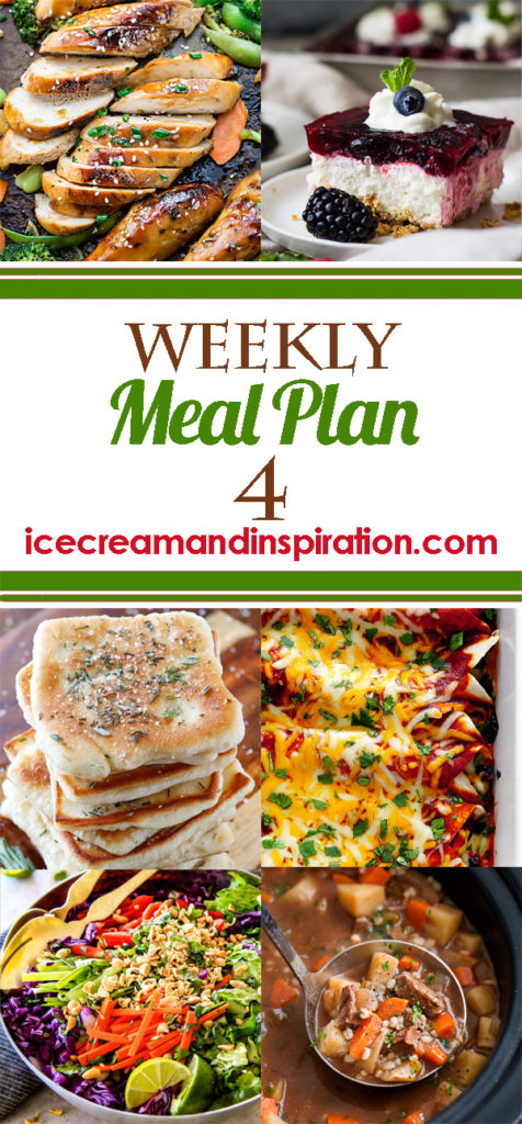 This week’s meal plan has recipes for Slow Cooker Beef Barley Soup, Sheet Pan Teriyaki Chicken and Vegetables, Philly Cheesesteak Mac and Cheese, Creamy Lemon Chicken, and more! Plus, recipes for bread and dessert.