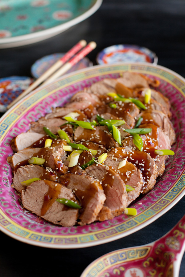 Chinese Pork Loin with Honey Garlic Sauce. Perfect tenderloin with a sweet, Asian sauce that is to die for!