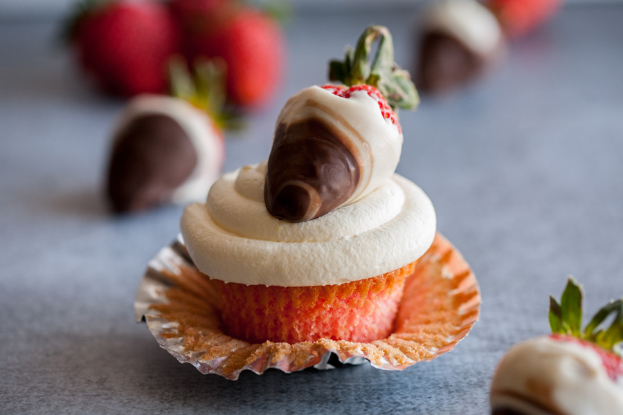 Strawberries and Cream Cupcakes by Ice Cream and Inspiration