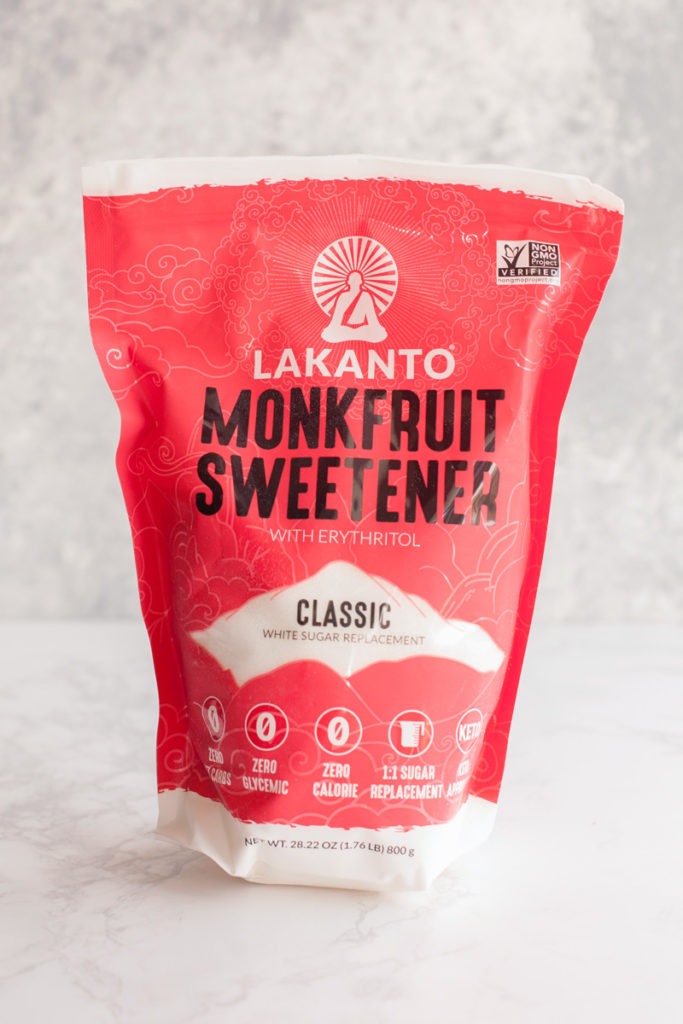 Monk Fruit Sweetener for sugar free whipped cream.