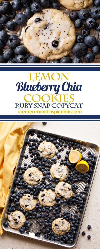 Luscious super soft lemon cookies packed with fresh blueberries and chia seeds make these Lemon Blueberry Chia Cookies the best sweets on the block!