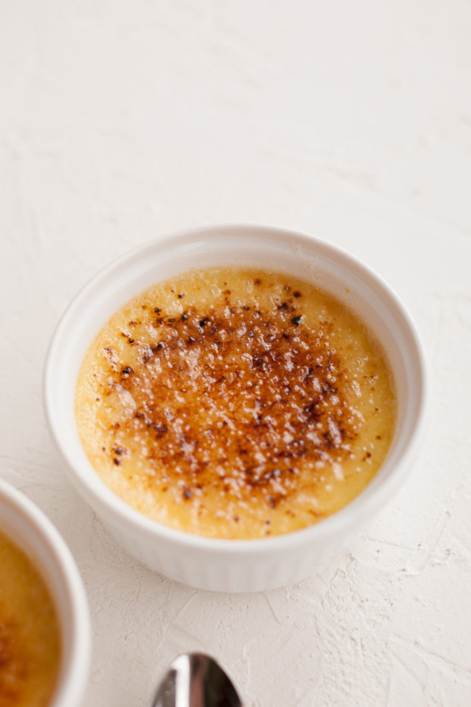 Classic Creme Brulee Recipe with kitchen torch.
