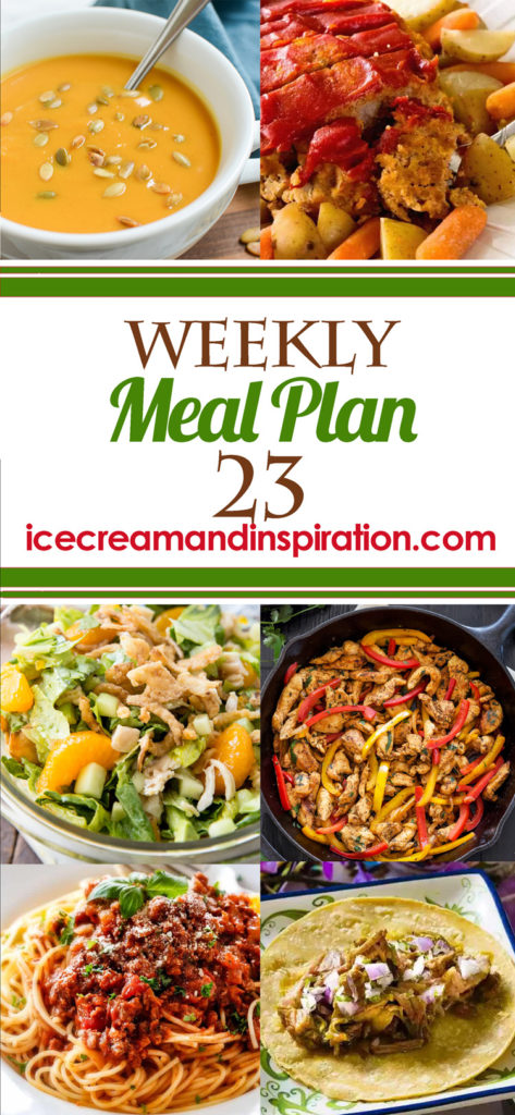 This week’s meal plan has recipes for Spaghetti Bolognese, Sheet Pan Philly Cheesesteak, Indian Pulled Pork Tacos, Crock Pot Meatloaf and Veggies, and more! Plus, recipes for bread and dessert.