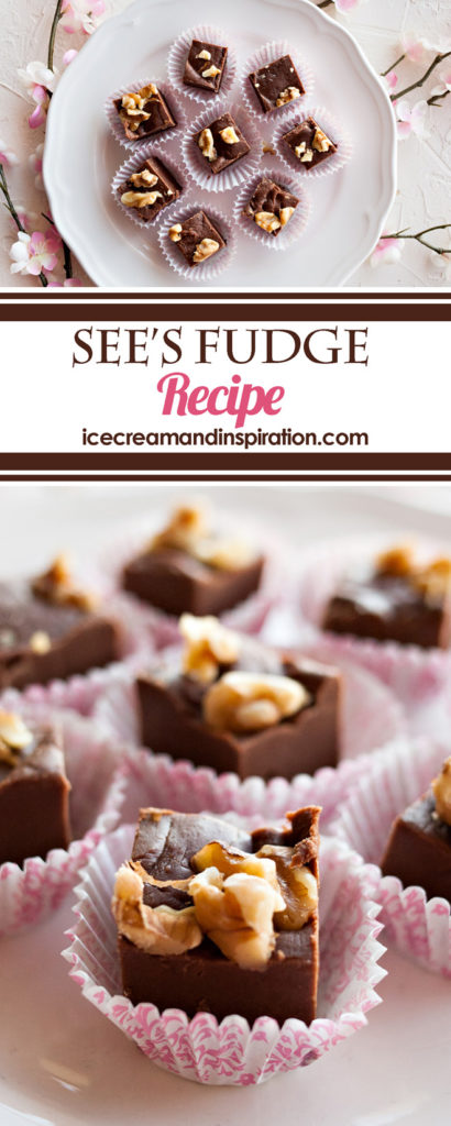 If you are looking for the perfect fudge recipe, you've just found it! This traditional See's Fudge Recipe with step-by-step pictures is foolproof and the best fudge recipe around!