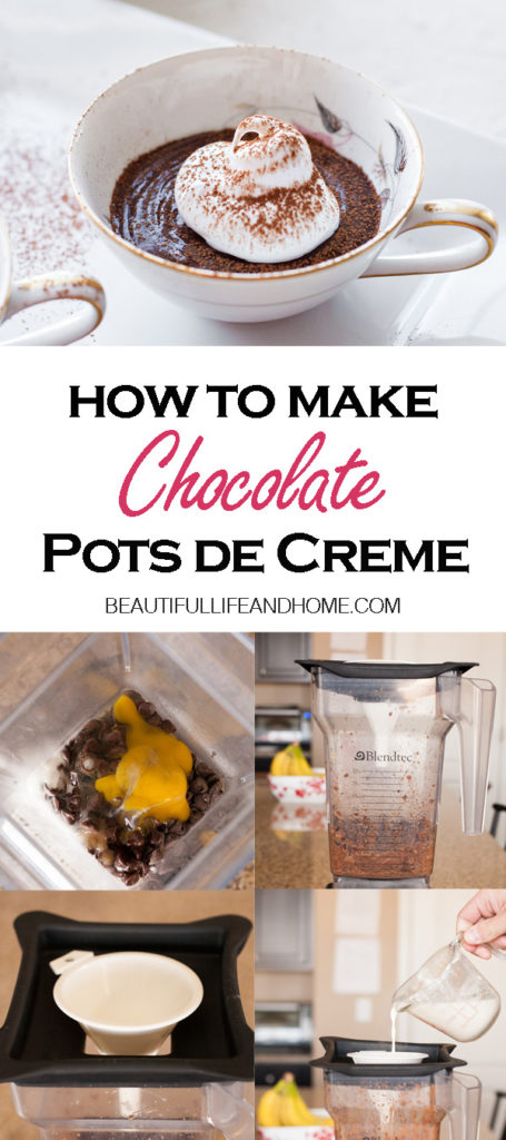How to make Chocolate Pots de Creme. No bake, and super easy in your blender!
