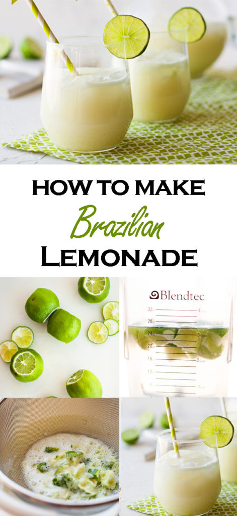 Here's how you make Brazilian Lemonade! Surprise! It uses limes! Read my post/tutorial to find out why, and then make this classic Brazilian drink! Perfect for summer parties!