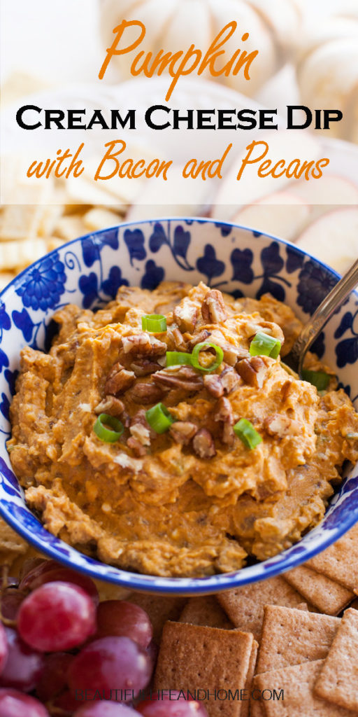 Pumpkin Cream Cheese Dip Recipe for your Thanksgiving appetizers!