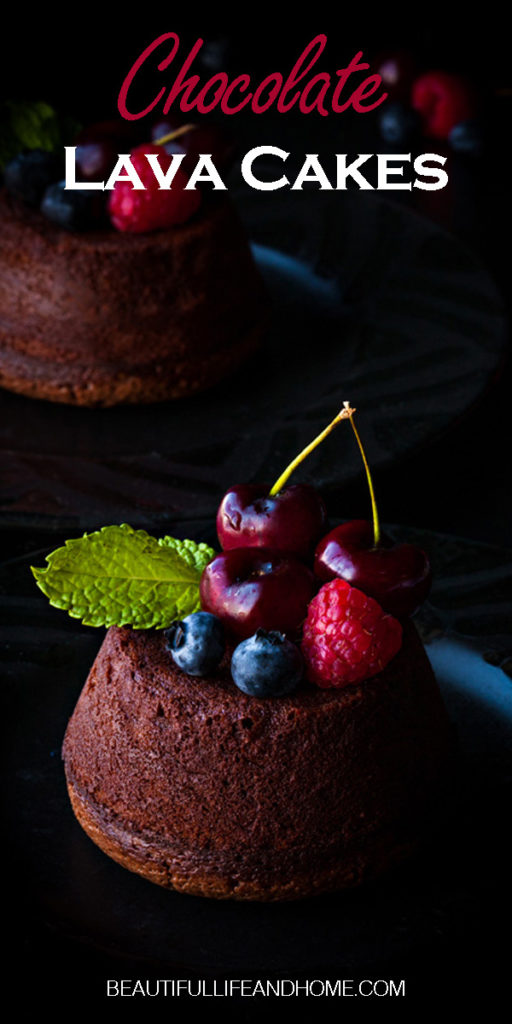 Chocolate Lava Cakes. Perfect quick dessert for Valentine's Day, your anniversary, or any other romantic occasion!