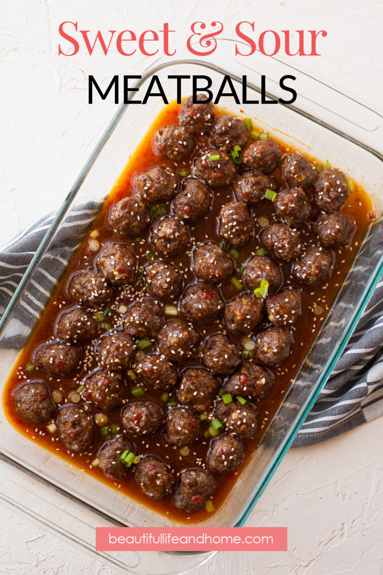 Sweet and Sour Meatballs Recipe - Beautiful Life and Home