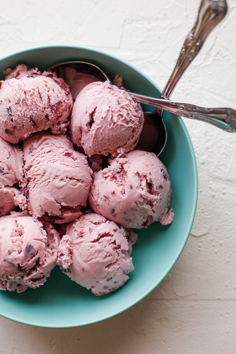 Black Cherry Ice Cream in the Ice Cream Inspiration Cookbook