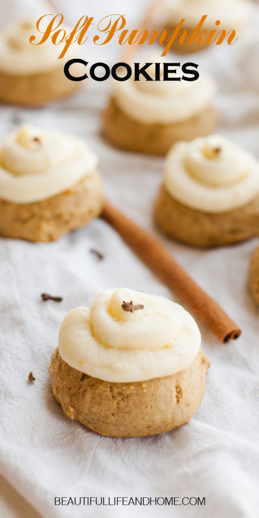 If you're looking for easy pumpkin cookies with cream cheese frosting, you have just found them! These soft, thick pumpkin cookies don't require any chilling and are great for Halloween or any other Fall occasion!