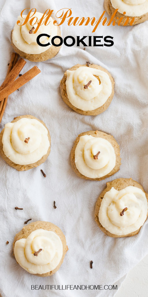 If you're looking for easy pumpkin cookies with cream cheese frosting, you have just found them! These soft, thick pumpkin cookies don't require any chilling and are great for Halloween or any other Fall occasion!