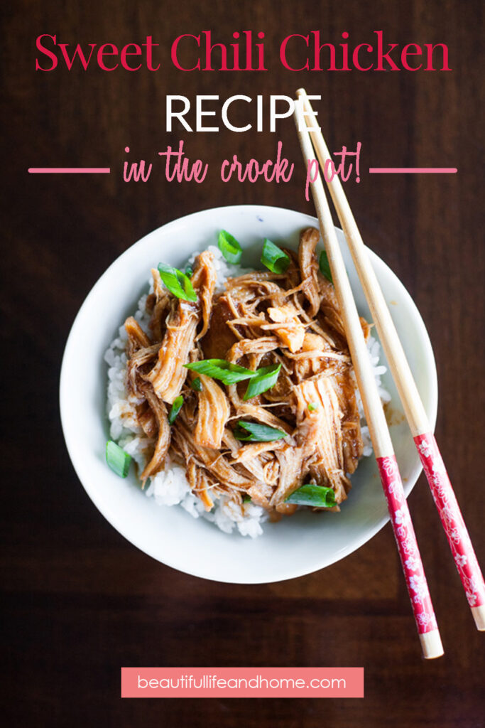 Sweet Chili Chicken is the quick and easy crock pot dinner idea you've been waiting for!