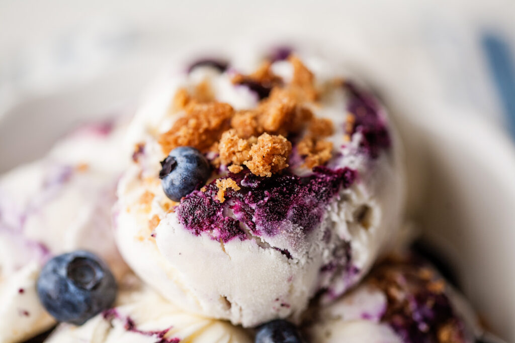 Blueberry Cheesecake Ice Cream in the Ice Cream Inspiration Cookbook